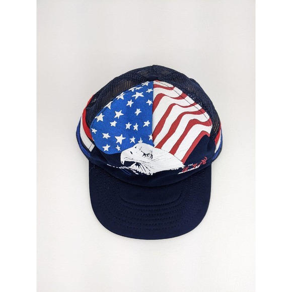 These Colors Don't Run or Burn American Flag Eagle Truck Hat Made in USA Haband - Picture 6 of 8